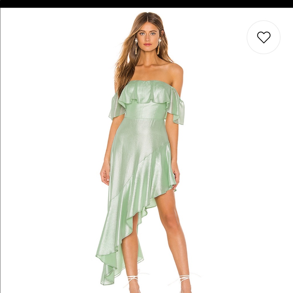 Camellia dress in Green Glitter